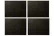 Set of Four Inspire Faux Leather Placemats or Coasters in Black or Brown - Image 2