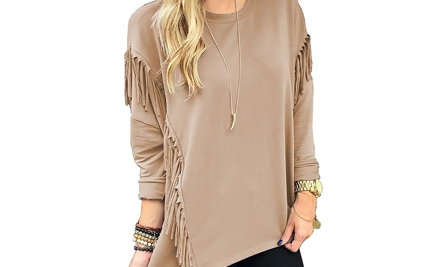 Image 3: Women's Oversized Tassel Jumper