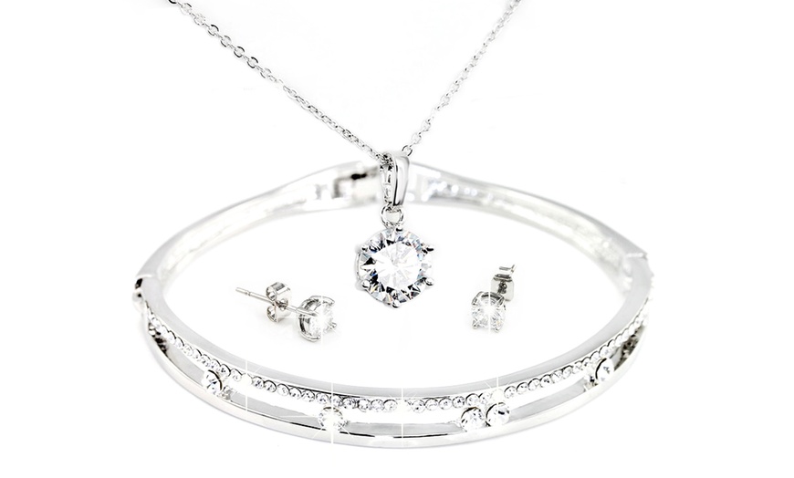 Image 3: Three-Piece Capella Jewellery Set Made with Crystals from Swarovski®