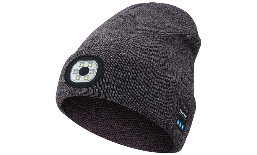 Image 4: Unisex Wireless Bluetooth Hat with LED Lights