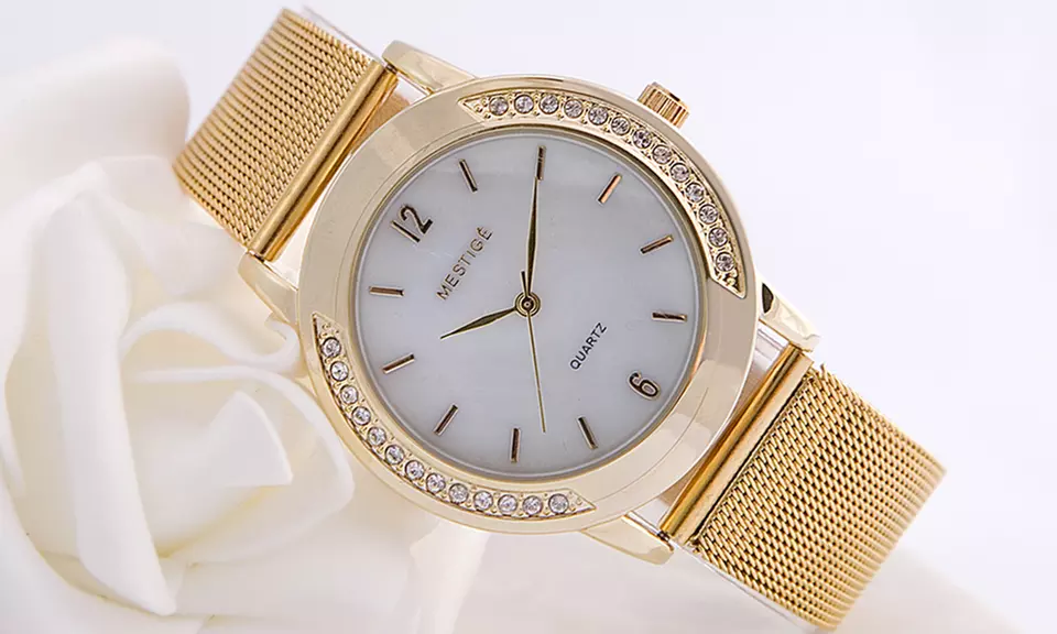 Montre Bébé Dorée Avec Cristaux - Mouvement Quartz - Modèle 15106 - Occasion