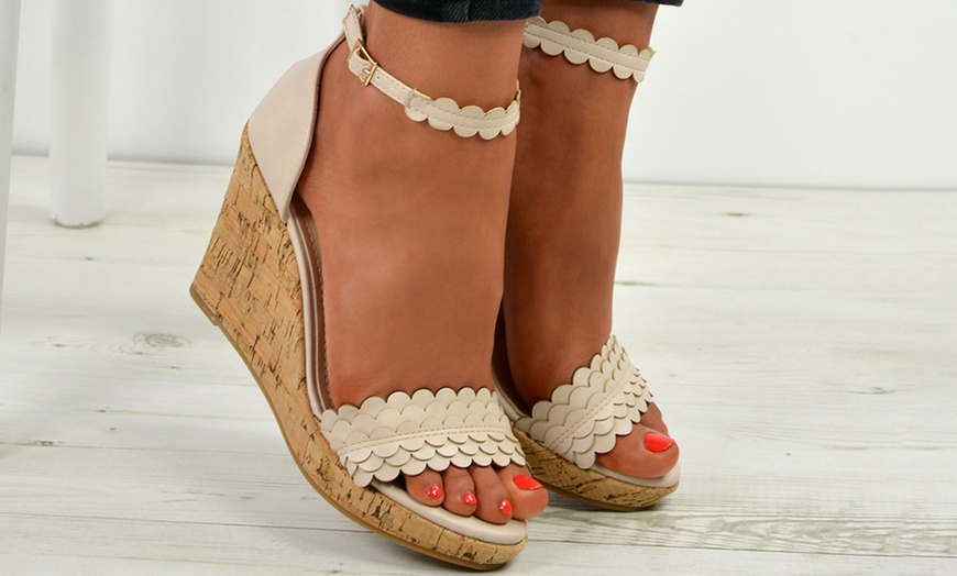 Image 9: Women's Cork Wedges