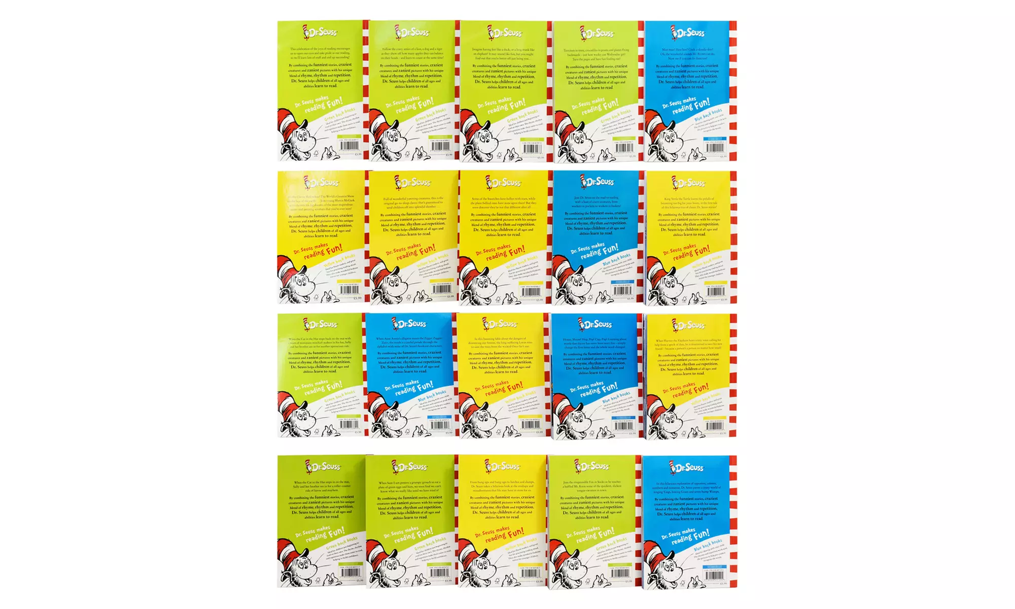 A Case of Dr. Seuss 20 Books Paperback Collection Set