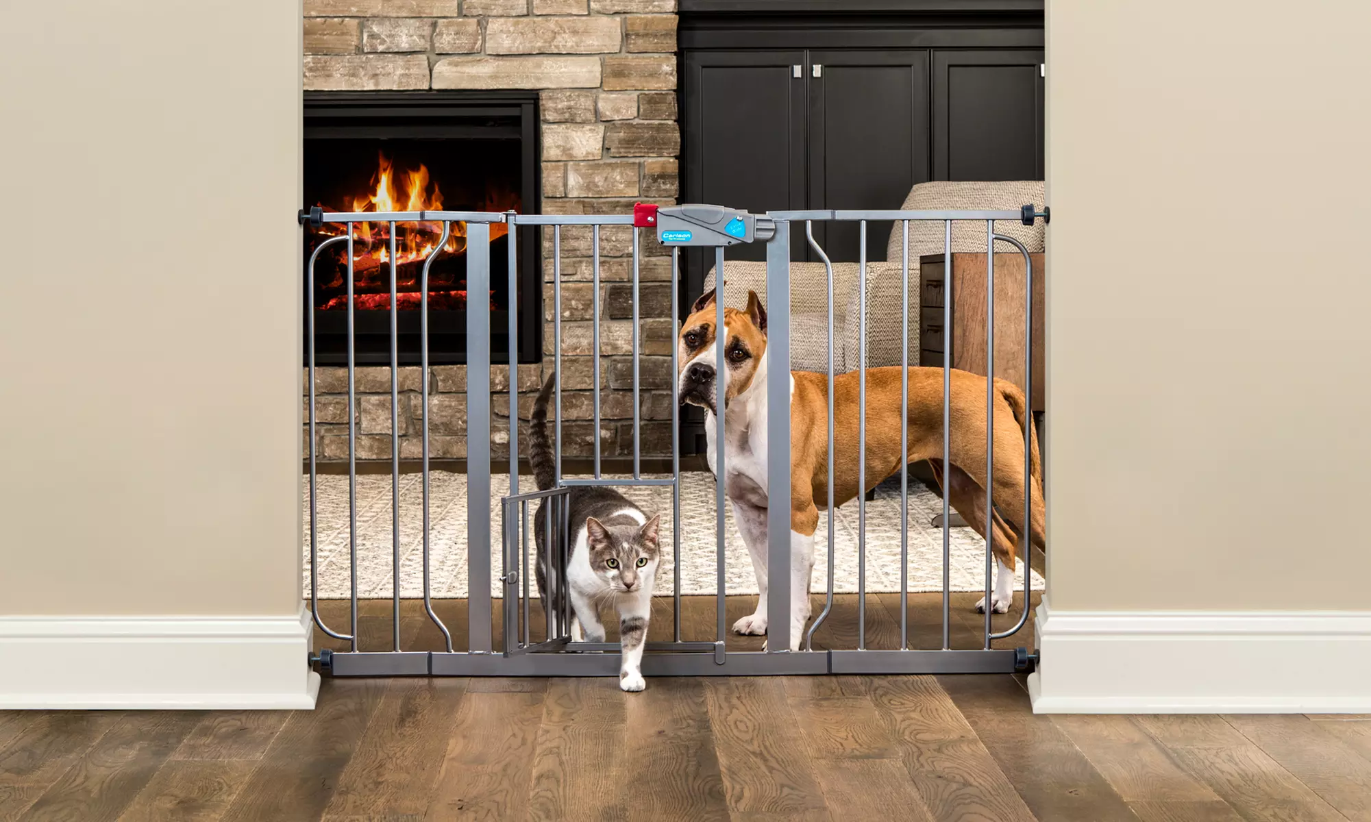 Carlson Extra Wide Pet Gate with Door - Primary Image