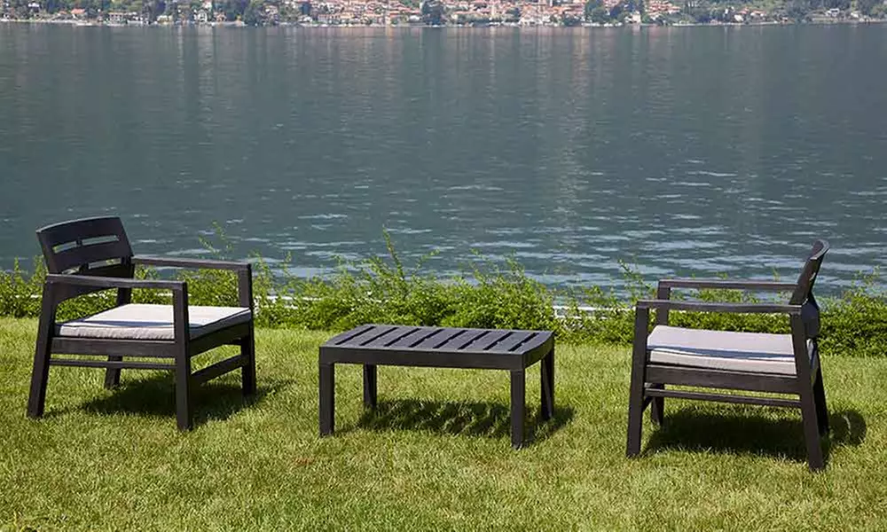 Conjunto de jardín Progarden con 1 mesa y 2 sillones individuales, con envío gratuito - Second Medium