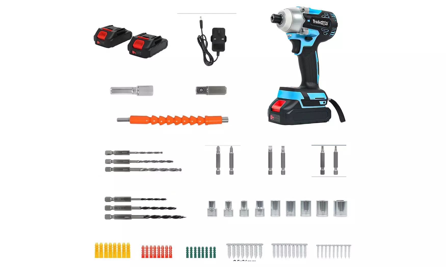 Traderight 21V Cordless Impact and Grinder Range