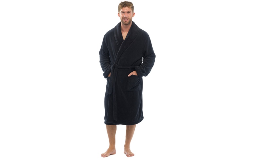 Image 2: Men's Fleece Dressing Gowns