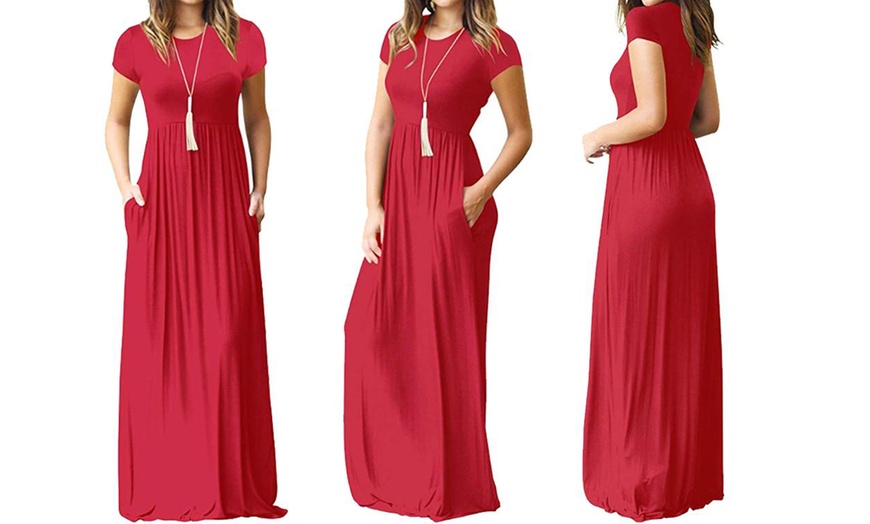 Image 7: Short Sleeve Maxi Dress