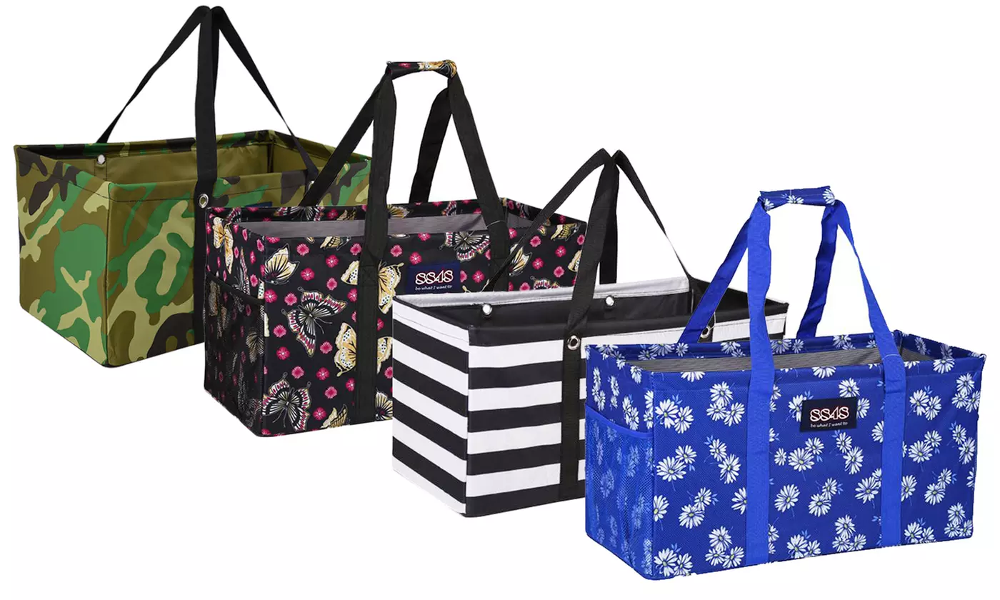 Reusable and Collapsible Grocery Shopping Utility Tote Bag - Primary Image