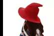 Women Witch Hat Modern Halloween Witch Hat Wool - Second Medium