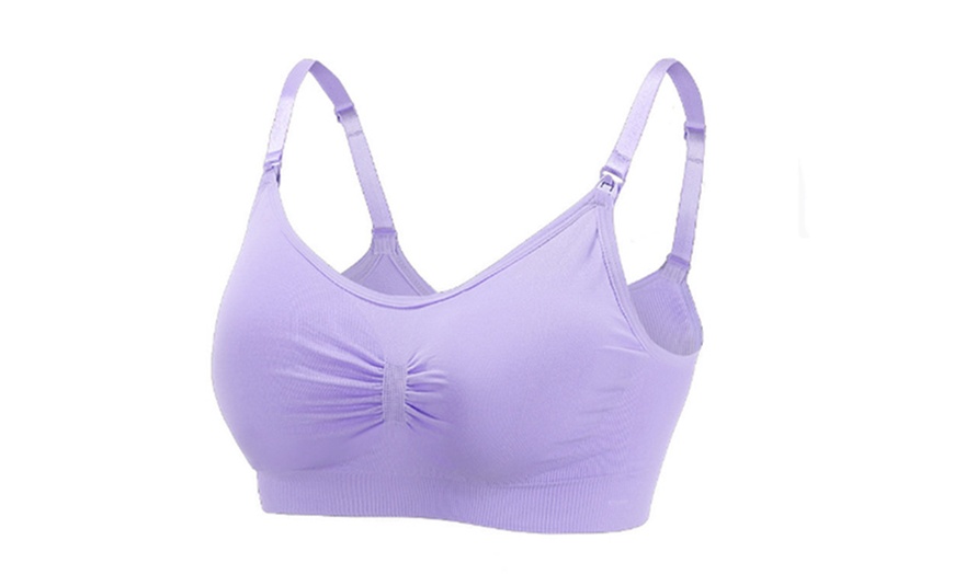 Image 13: 3 Pack Women’s Seamless Nursing Maternity Bra