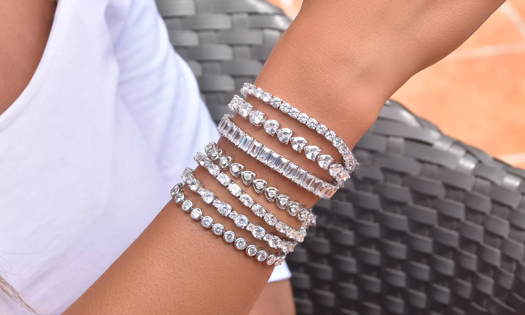 Luxury Crystal Tennis Bracelet Collection (Multiple Options) - Primary Image