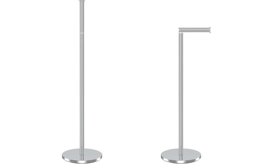 Image 5: Vinsani Freestanding Toilet Roll Stand