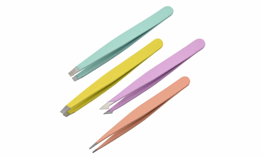 Image 1: Set of Four Eyebrow Tweezers