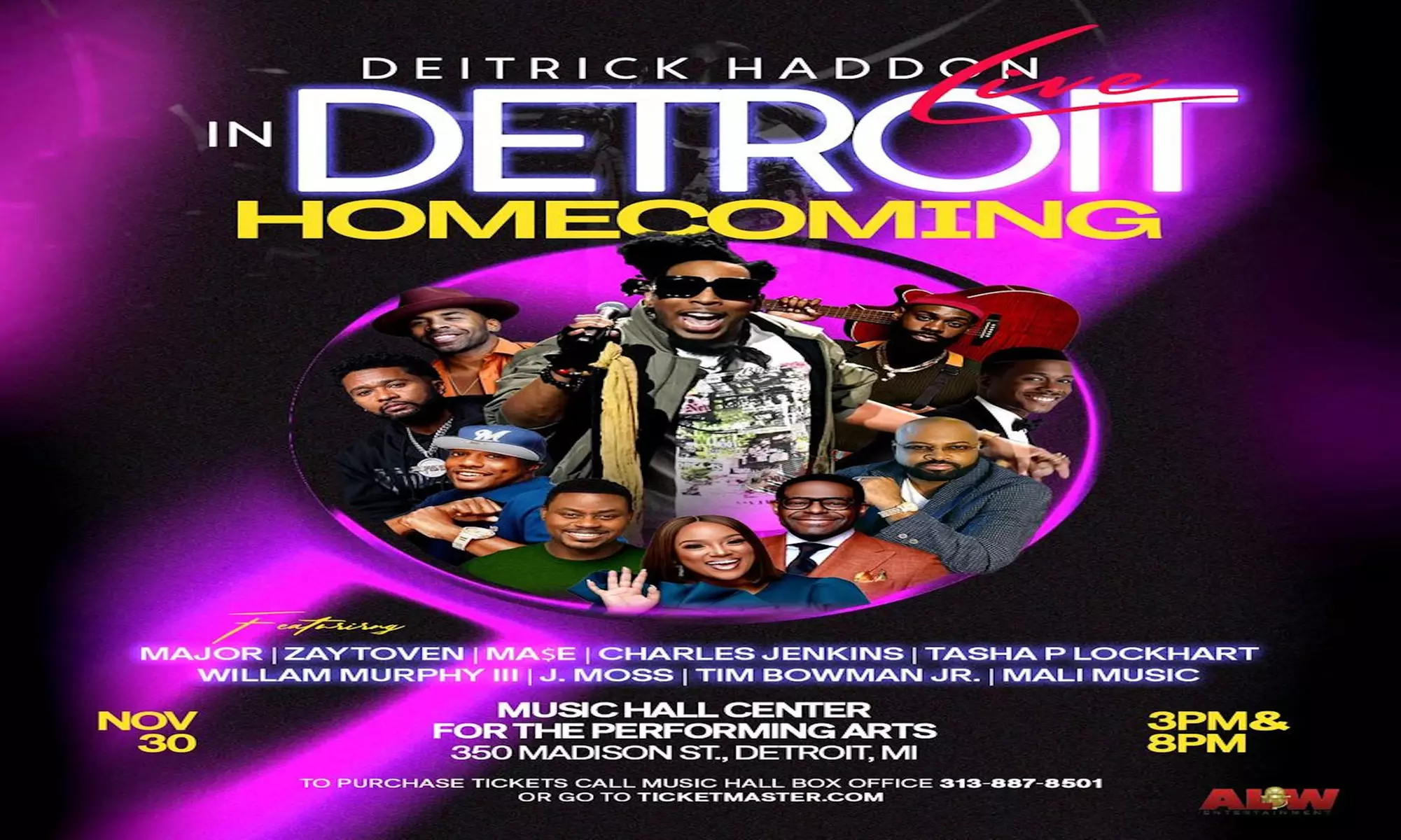 Deitrick Haddon: Detroit Homecoming W/ Major, Zaytoven, Ma$e, Charles Jenkins, and More on November 30 at 3 or 8 p.m. - Primary Image