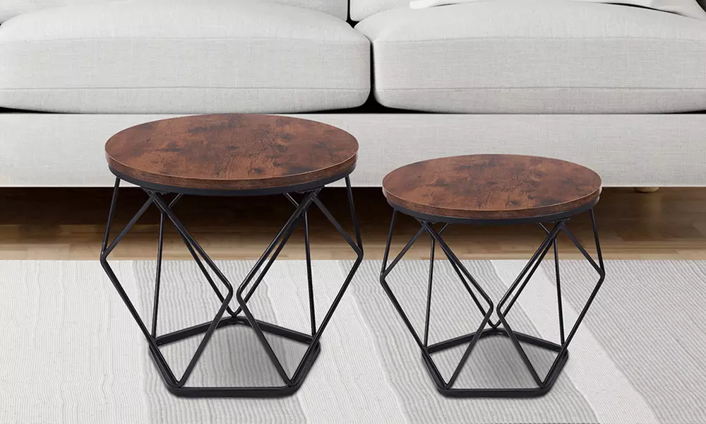 Set van 2 bijzettafels