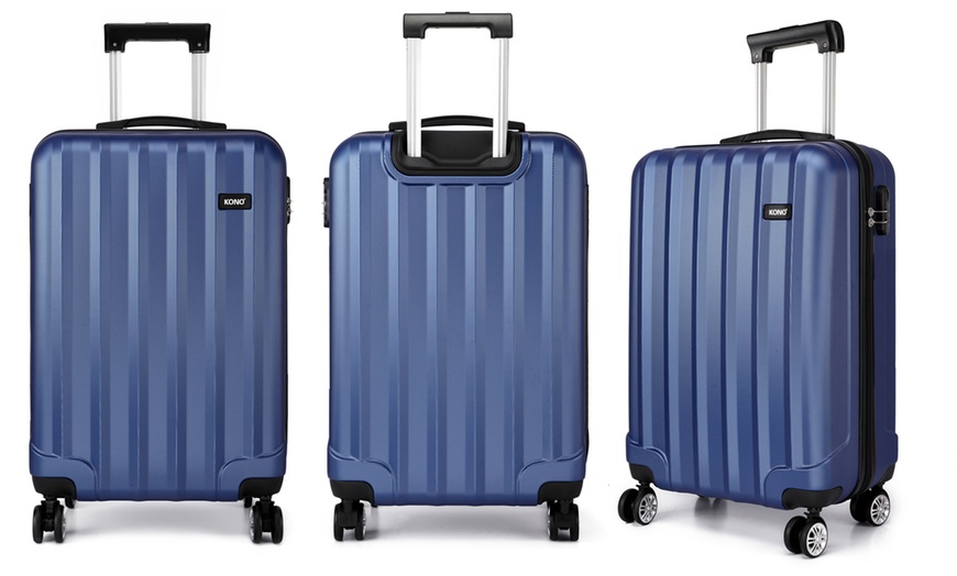 Image 12: One or Three Kono Four Wheels Hard Shell Suitcases