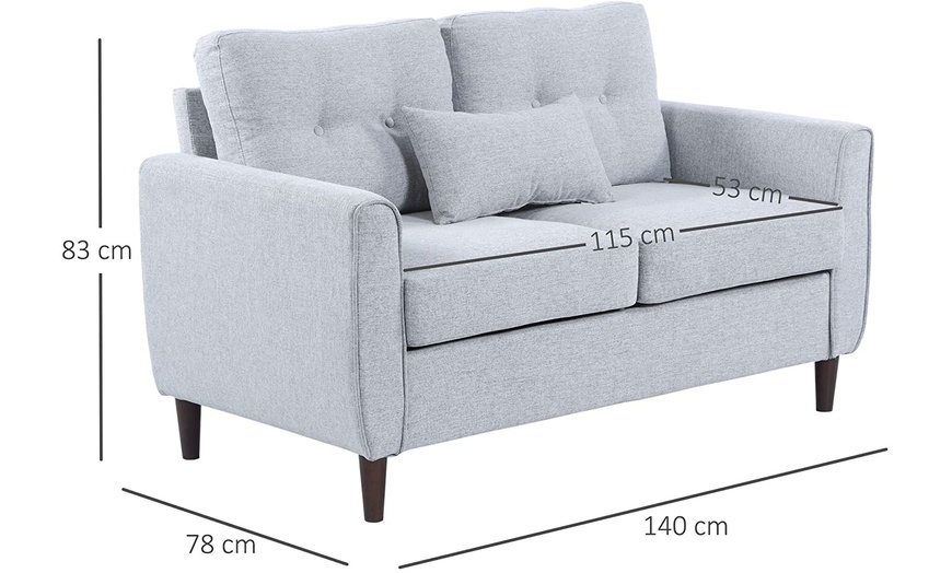 Image 6: HOMCOM Sofa - Grey