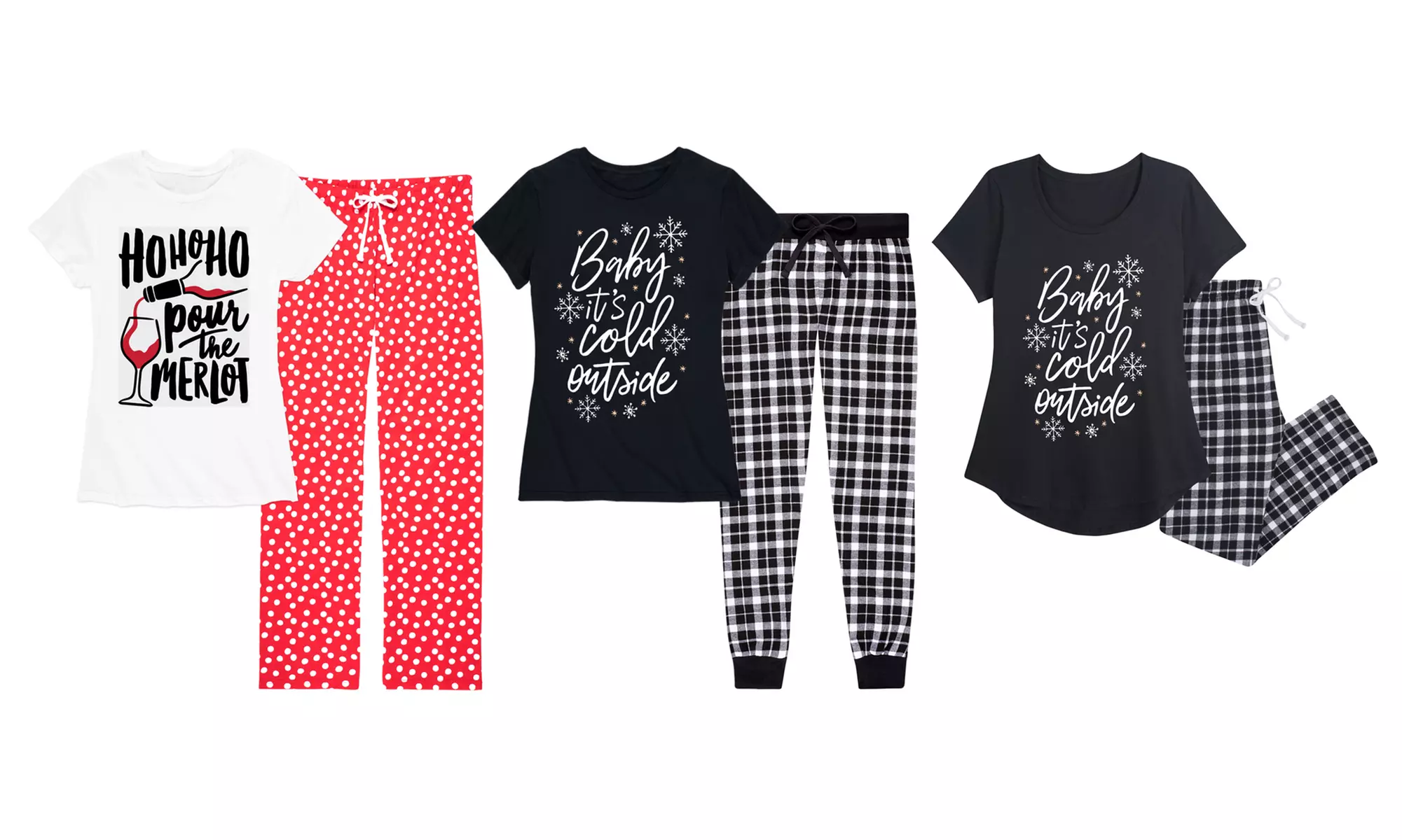 Women's Christmas Flannel and Cotton Pajamas. Plus Sizes Available. - Primary Image