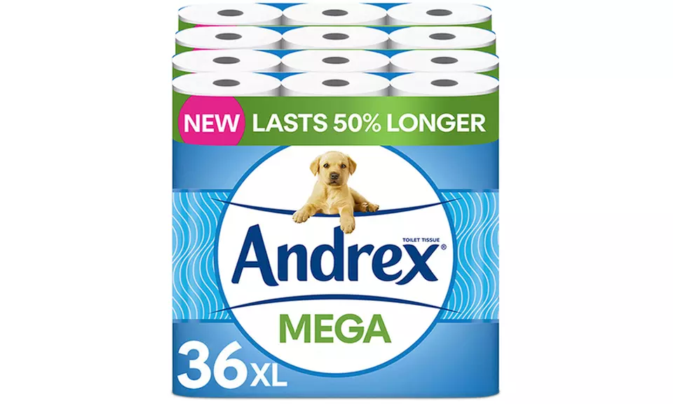 Up to 36 Rolls of Andrex Classic Clean Mega Toilet Paper - Image 3