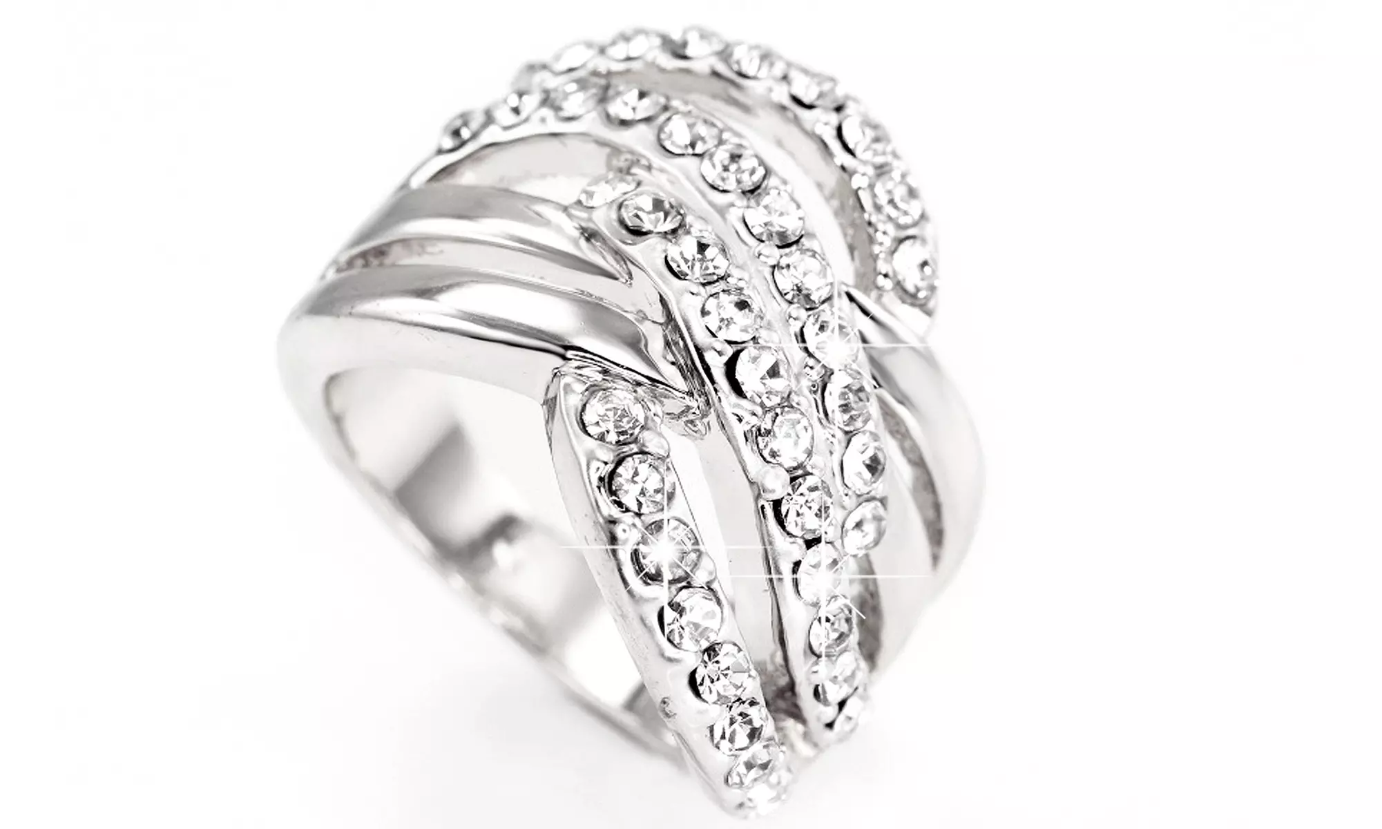 Bagues en cristaux Swarovski ® ornés d'un placage en or 18k