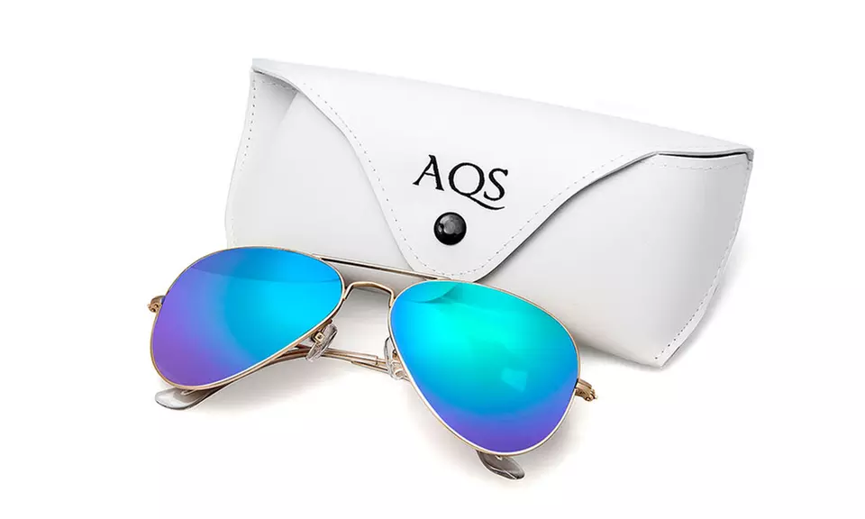 AQS James and Oliver Unisex Aviator Sunglasses - Primary Image