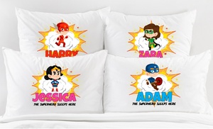 Kids Personalised Superhero Pillowcase from Decomatters