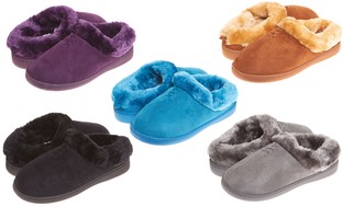 Jockey Women's Indoor-Outdoor Fur-Lined Slippers