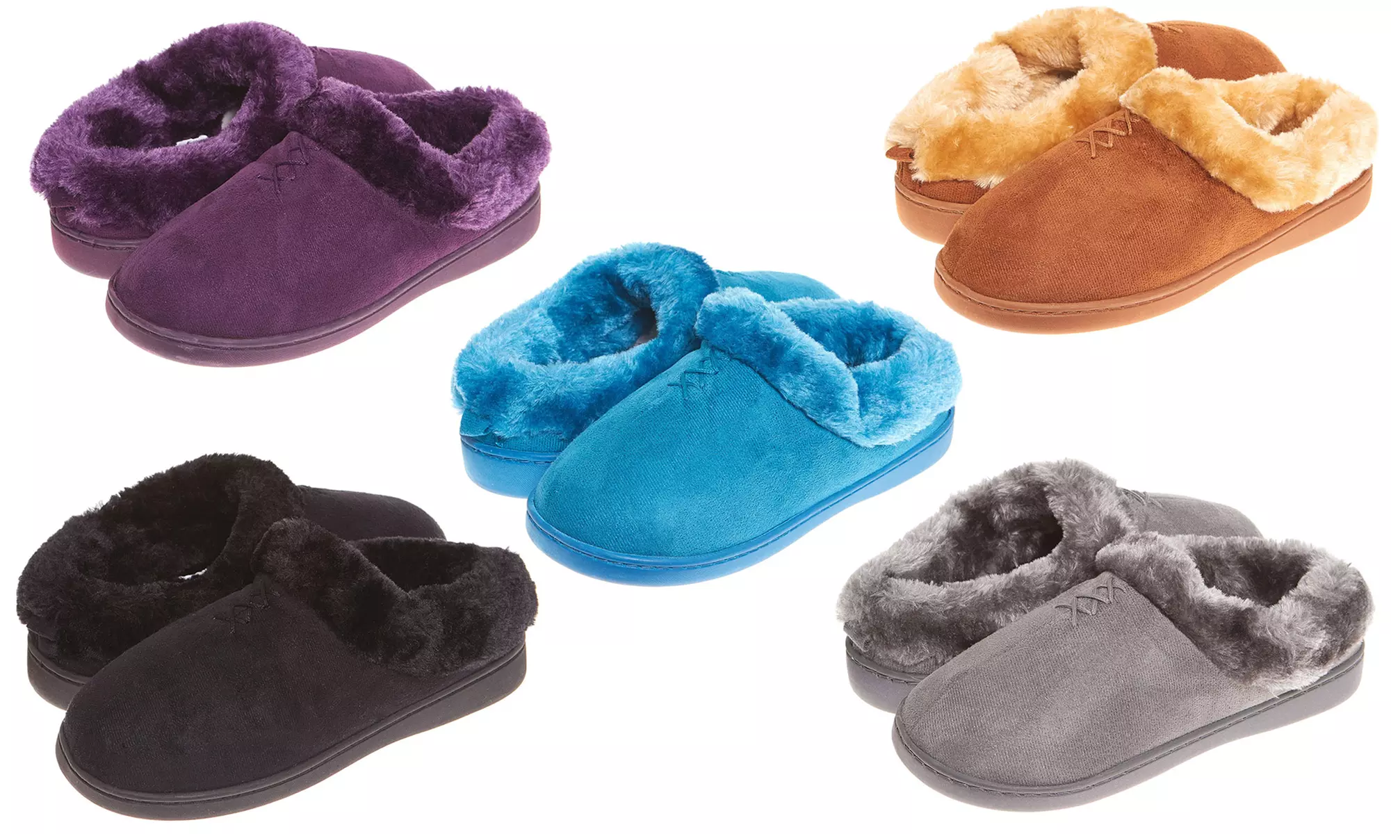Jockey Women's Indoor-Outdoor Fur-Lined Slip-On House Slippers - Primary Image