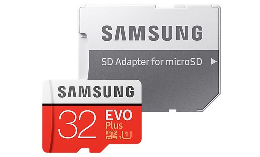 Image 1: Samsung 32GB SD Card and Adapter