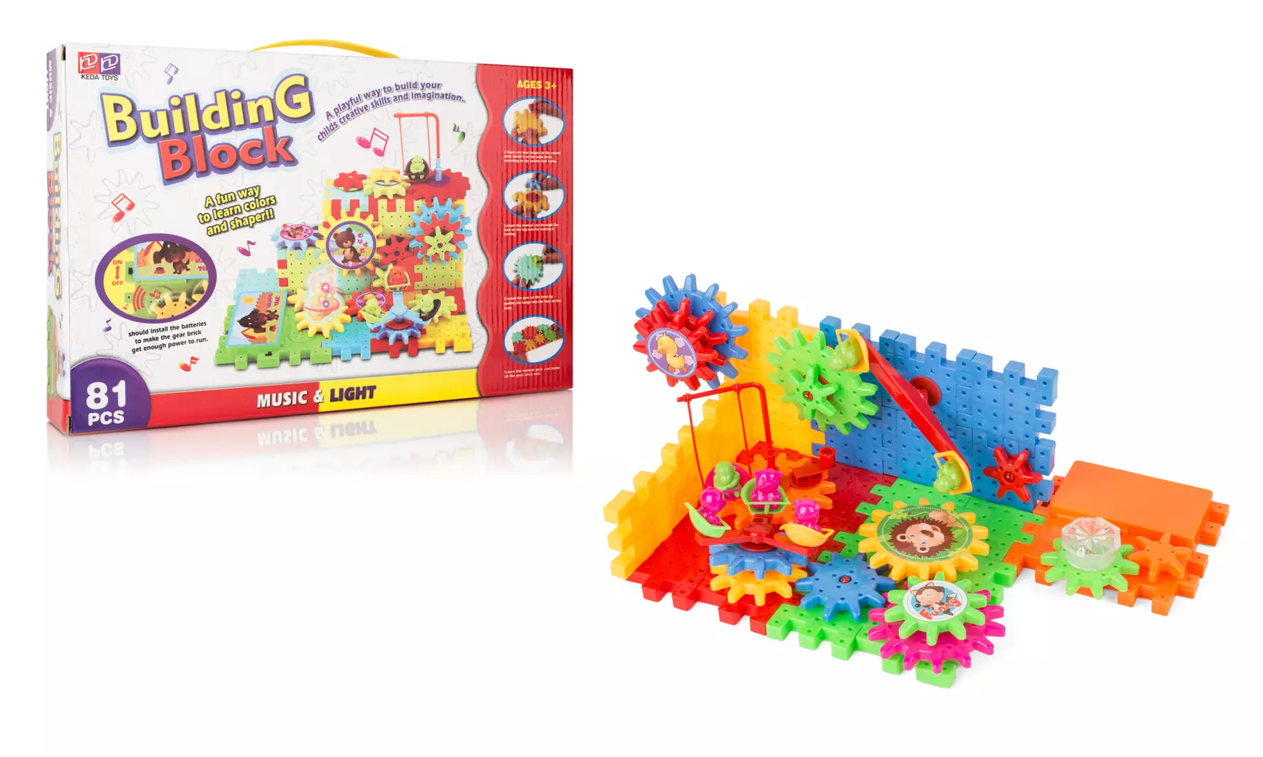 Funny Bricks Gear Building Toy Set (81-Piece) - Primary Image