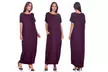 Isaac Liev Women's Short-Sleeve Scoop-Neck Maxi Dress with Pockets. Plus Sizes Available. - Second Medium