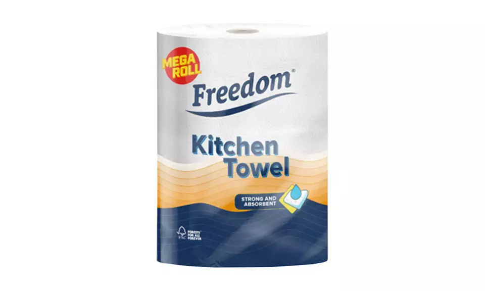 Up to 18 Jumbo Rolls of Freedom Kitchen Towels