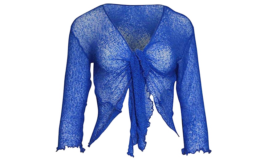 Image 23: Tie Front Lace Shrug