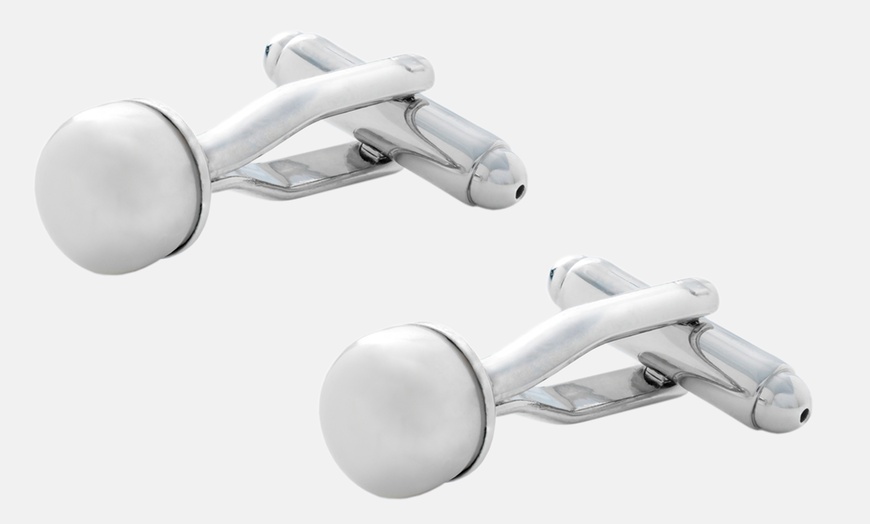 Image 4: Men's Pearl Cufflinks