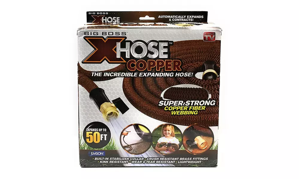 High Performance Copper XHose Pro Expandable Hose in 25 ft., 75 ft., and 100 ft. Sizes - Second Medium