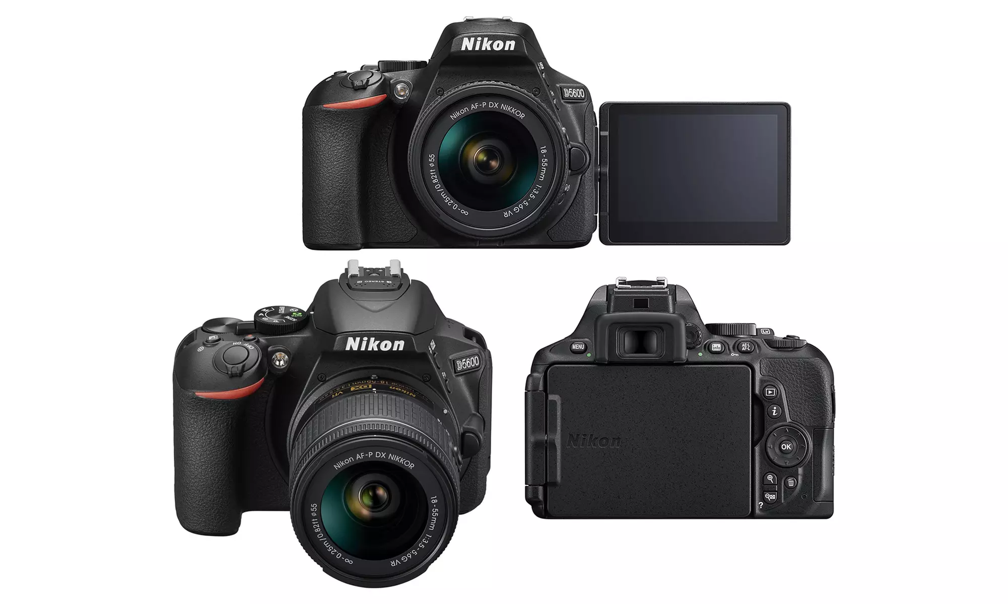 Nikon 20011600 D5600 24.2MP DSLR Camera with 18–55mm Lens - Primary Image