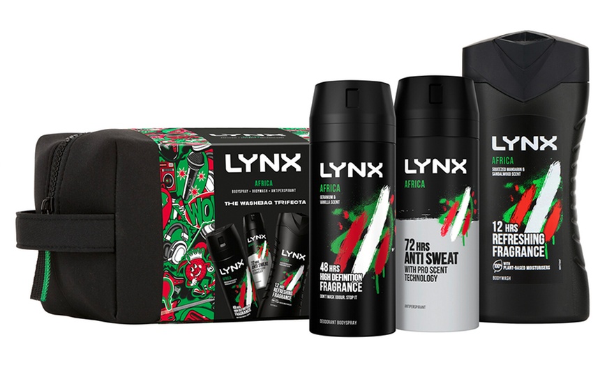 Image 1: Lynx Africa the Trifecta Bath and Body Three-Pieces Gift Set for Men 