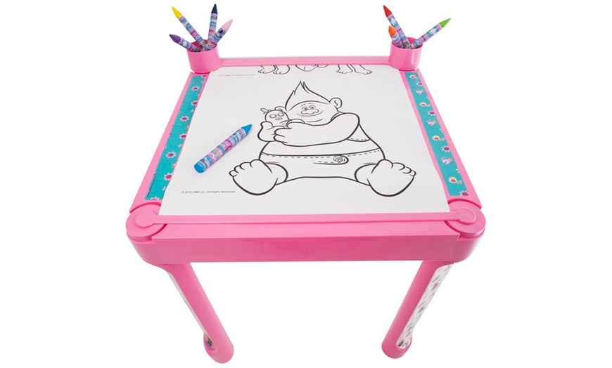 Image 3: Trolls Colouring Table