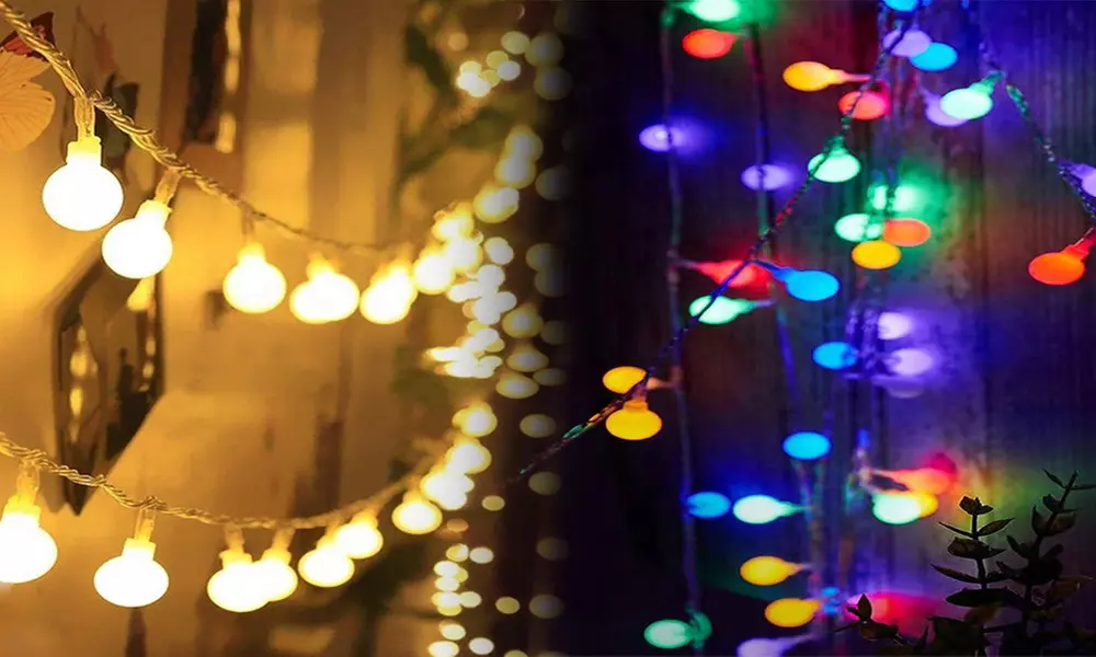 1 ou 2 guirlandes de boules lumineuses de 3 ou 6 m