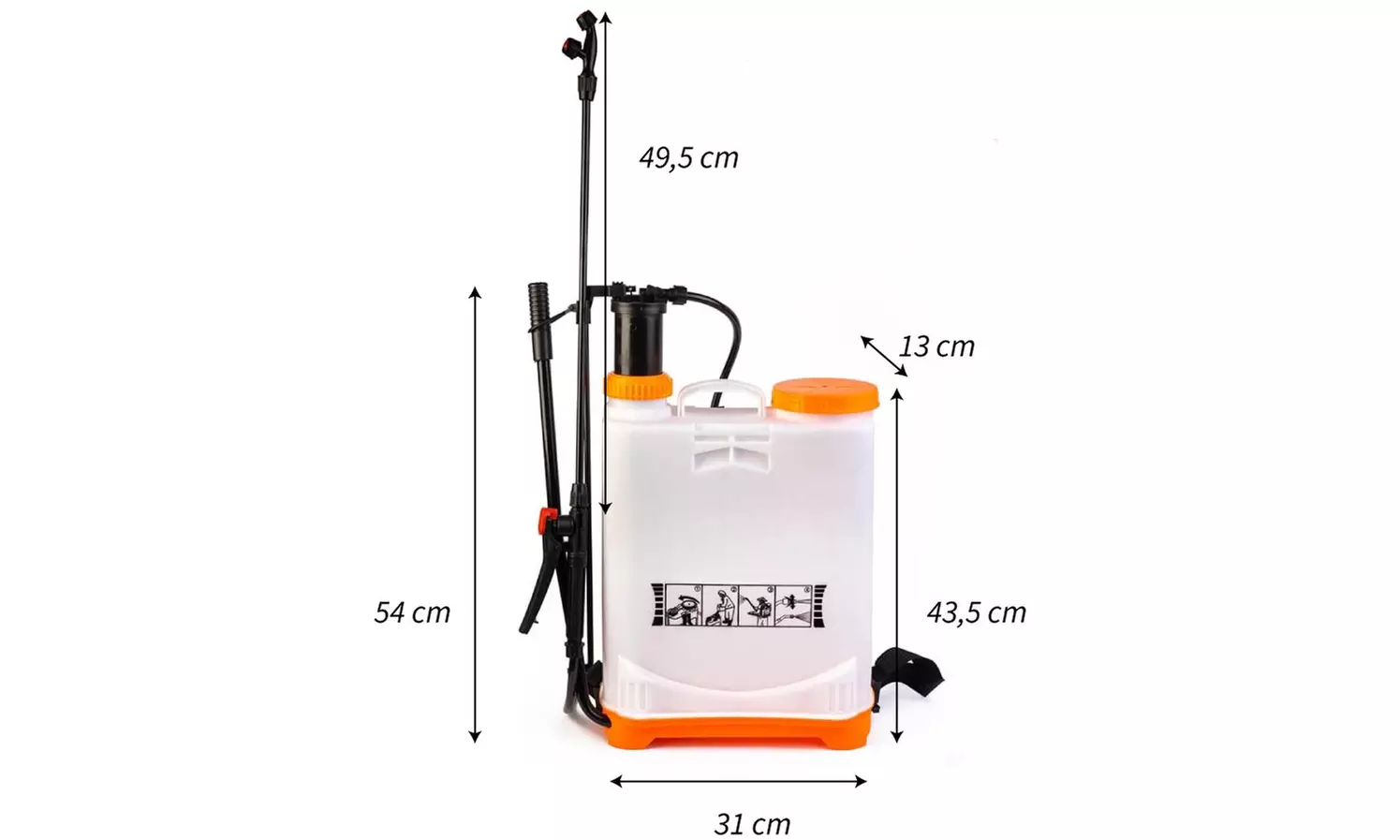 Nebulizador manual de hombro de 16 litros