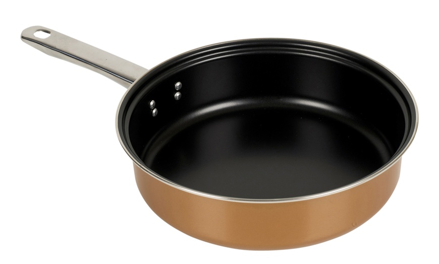 Image 11: Eight-Piece Non-Stick Copper Cookware Set