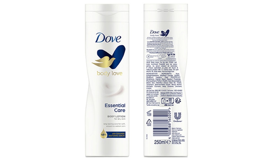 Image 1: Three or Six Dove Essential Nourishing Lotions