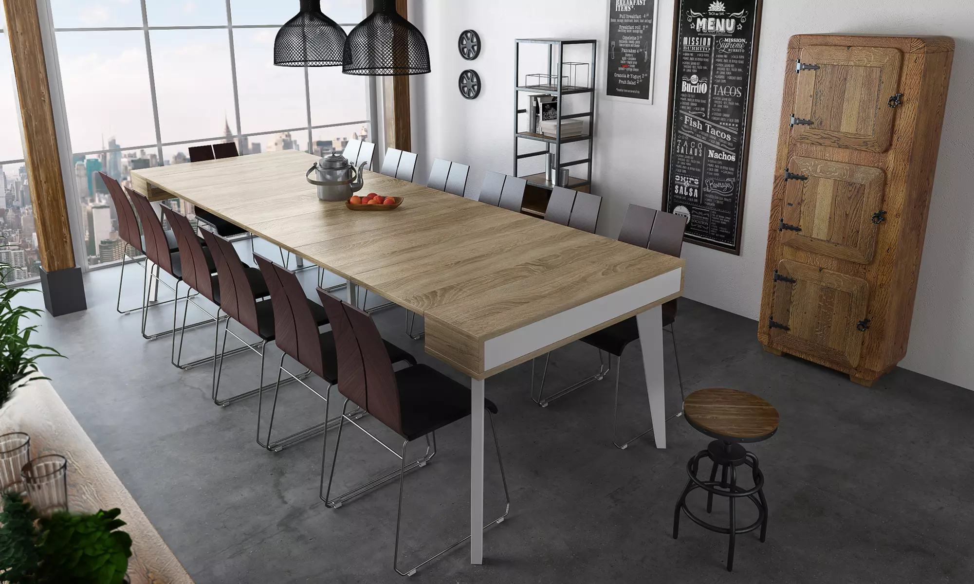 Console extensible au style scandinave, jusqu'à 14 convives - Primary Image