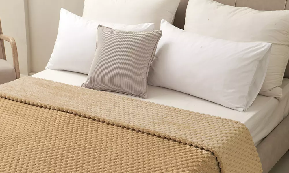 All-Season 300GSM Dot Pattern Soft Warm Fleece Blanket