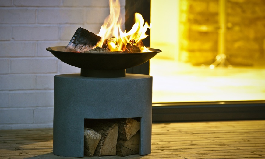 Image 3: Outdoor Fire Bowl with Base