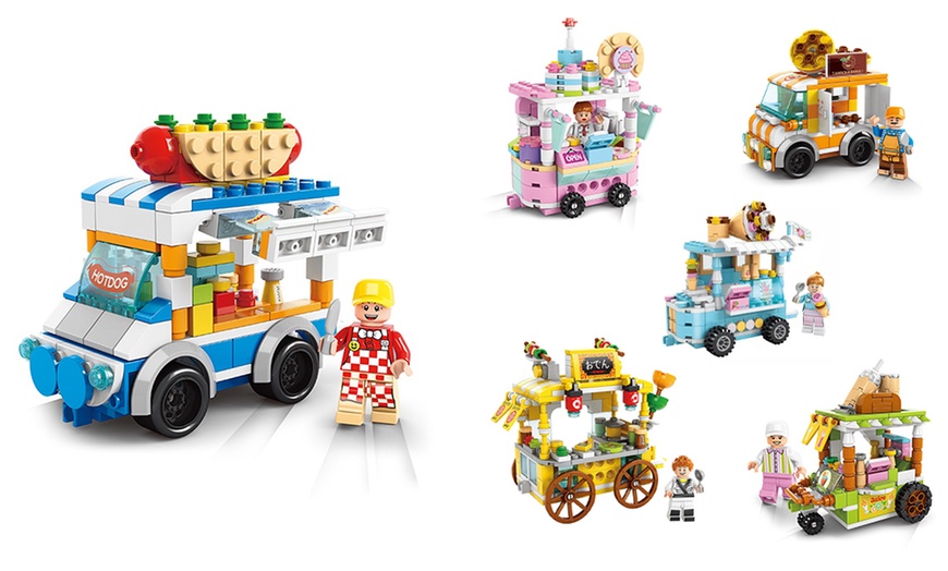 Image 1: Mini Food Car Building Blocks Collection