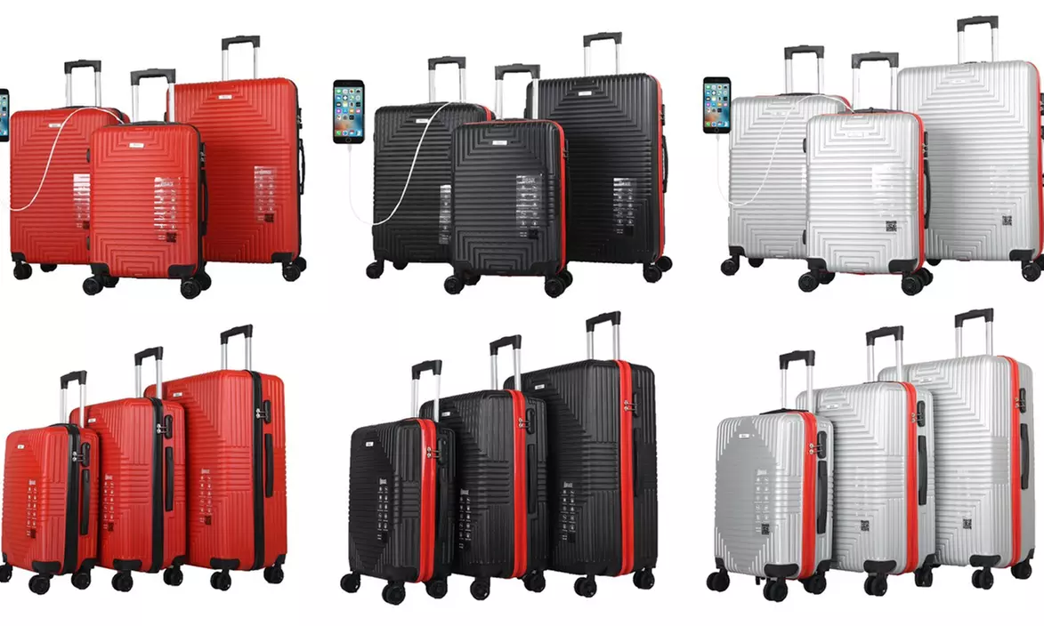 Mirage Star Hardsided Spinner Luggage Set with Combination Lock and USB Port (3-Piece) - Primary Image