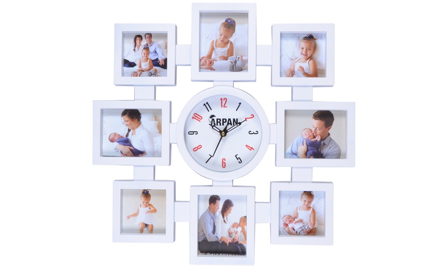 Image 8: Photo Frames with Wall Clock