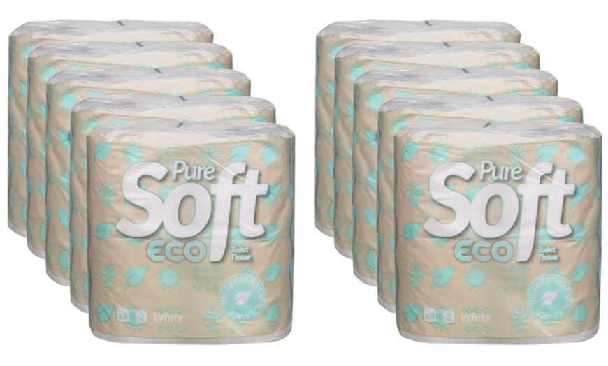 Image 1: Pure Soft Eco Toilet Tissue Rolls